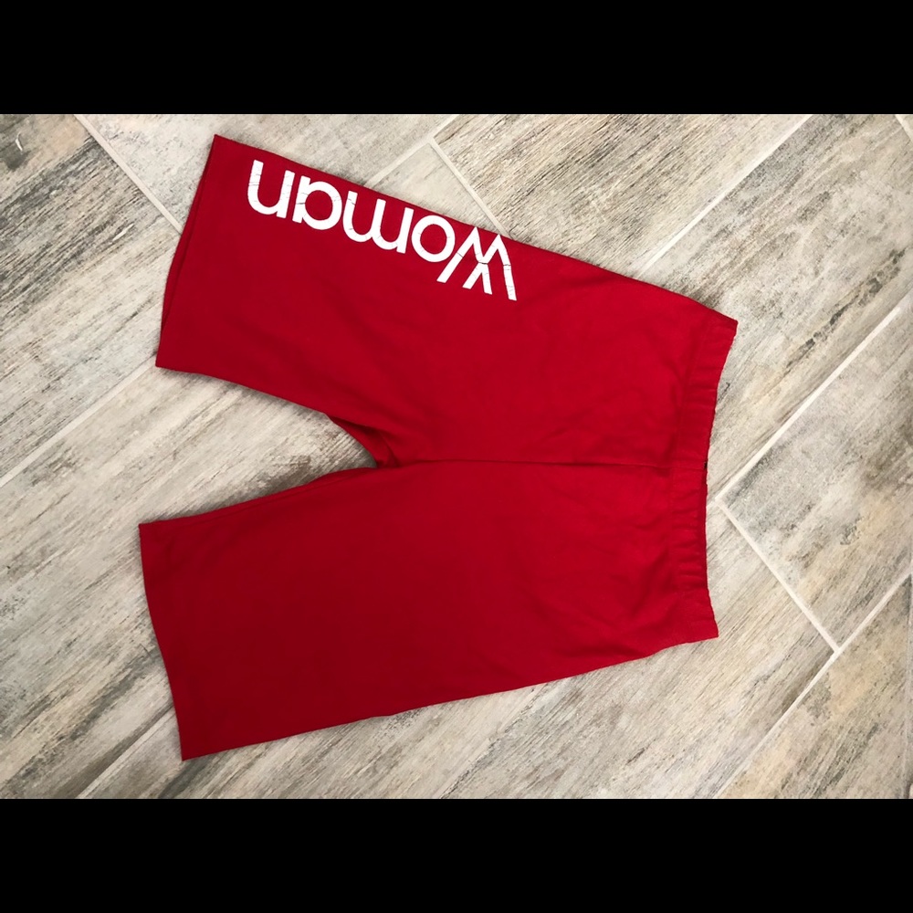 Red biker shorts